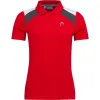 Camisa Polo Head Club 22 Branco Vermelho Feminino