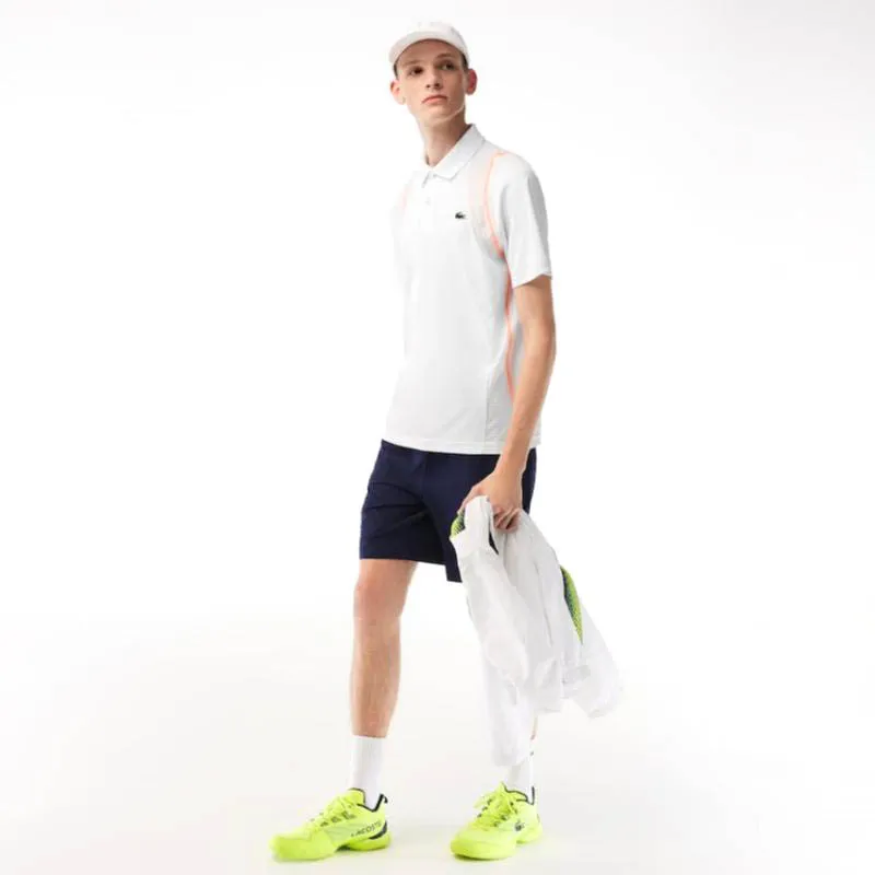 Lacoste T-Shirt Polo Poliéster Reciclado Branco Laranja