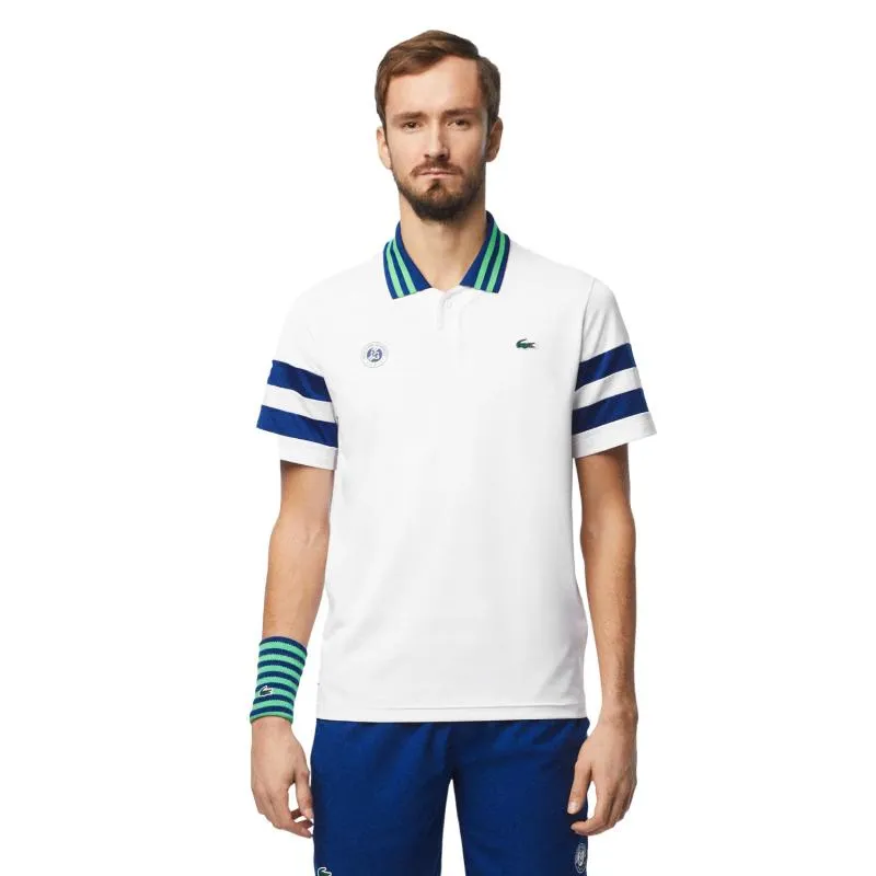 Lacoste Roland Garros Medvedev T-Shirt Polo Marinho Branco