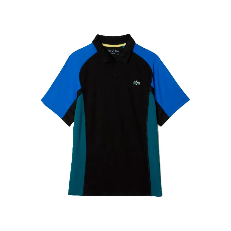 Polo Lacoste Sport Regular Fit Negro Azul