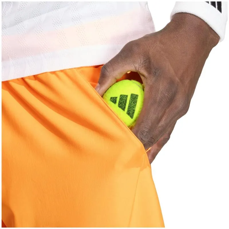 Shorts Laranja Adidas Club 2 em 1