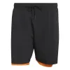 Short Adidas Club 2 En 1 Negro Naranja