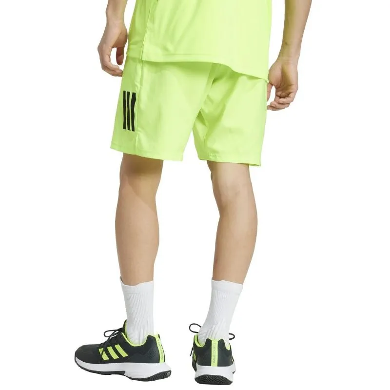 Calções Adidas Club 3 Stripes Lucid Limon Negro