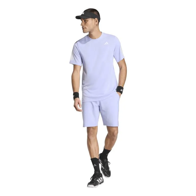 Kurze Adidas Club 3 Streifen Violeta