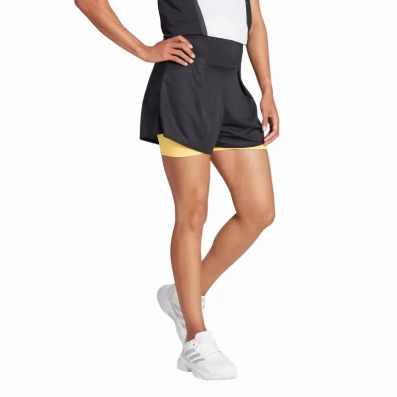 Shorts Adidas Match Pro Negro Amarillo Mujer