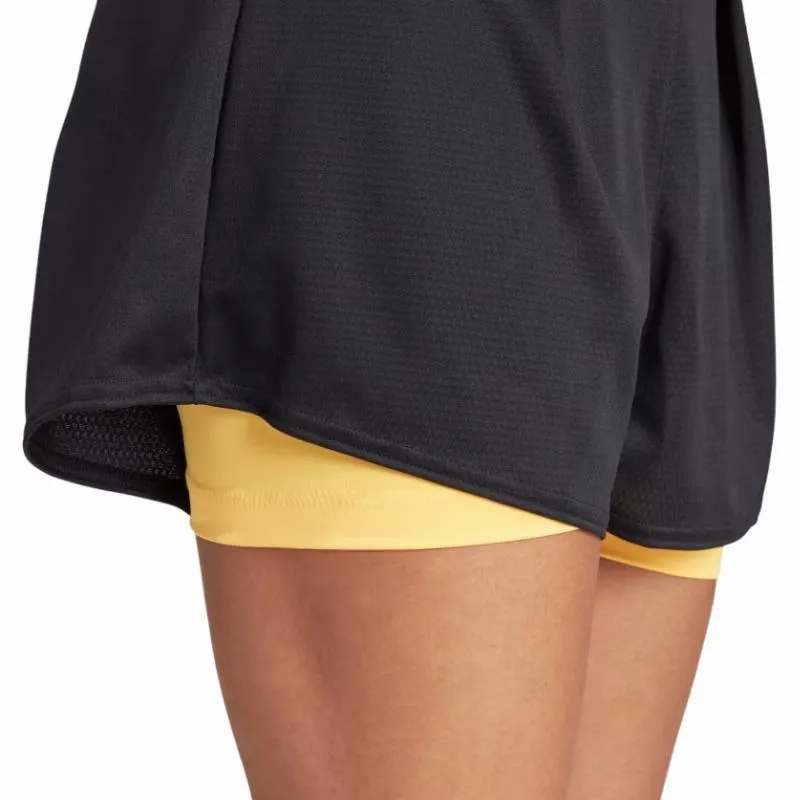 Shorts Adidas Match Pro Negro Amarillo Mujer