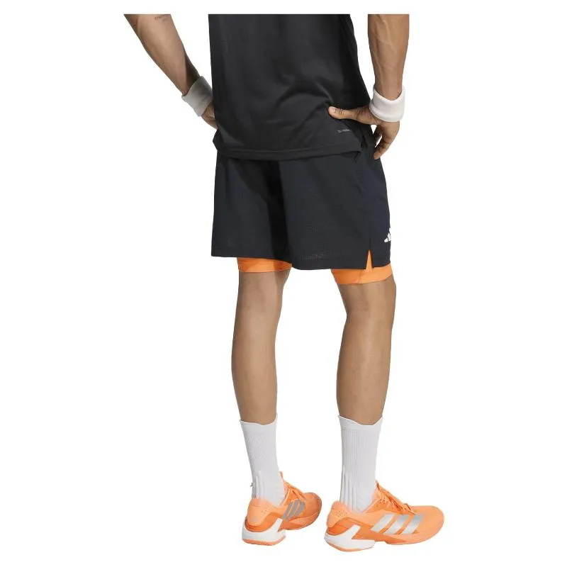 Conjunto Curto Adidas Negro Naranja