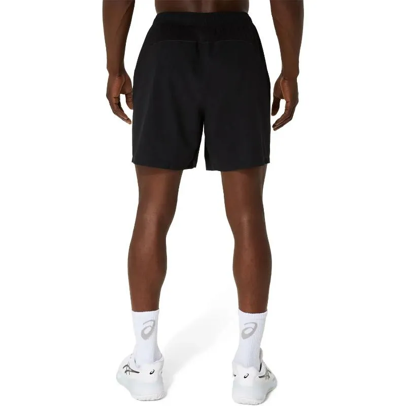 Short Asics Tribunal 7IN Negro Blanco