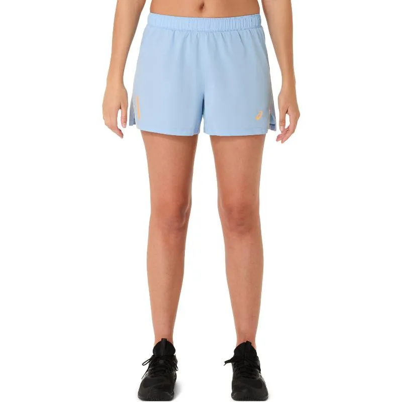 Short Asics Padel Court 2In1 Azul Stone Negro Mujer