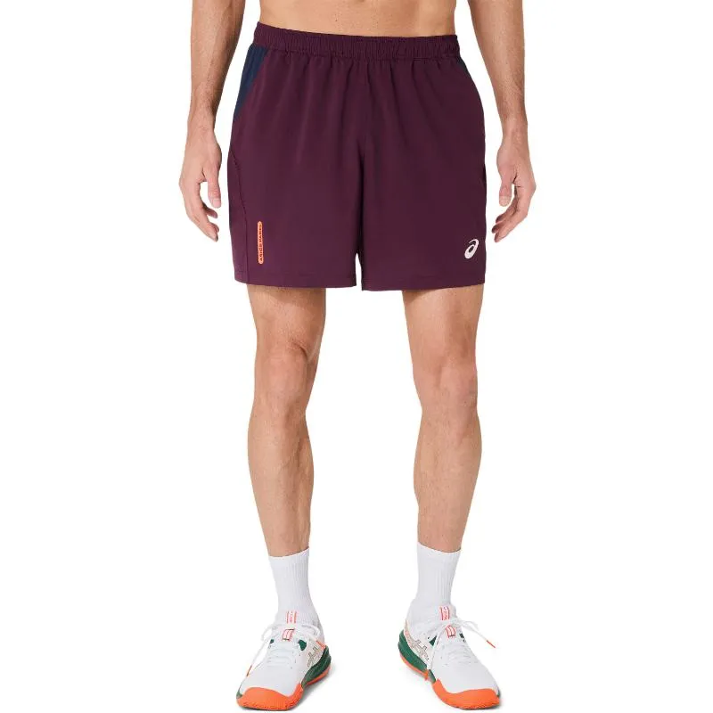 Short Asics Padel Court 7IN Granate Oscuro
