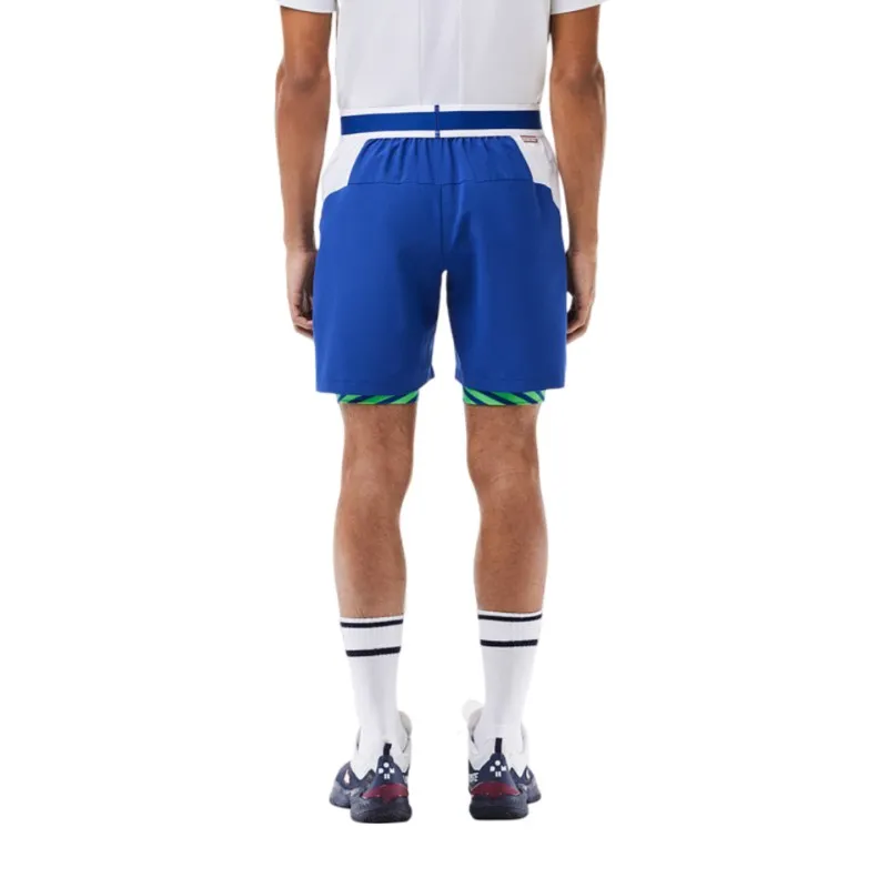 Lacoste Roland Garros Calções Azul Branco Verde