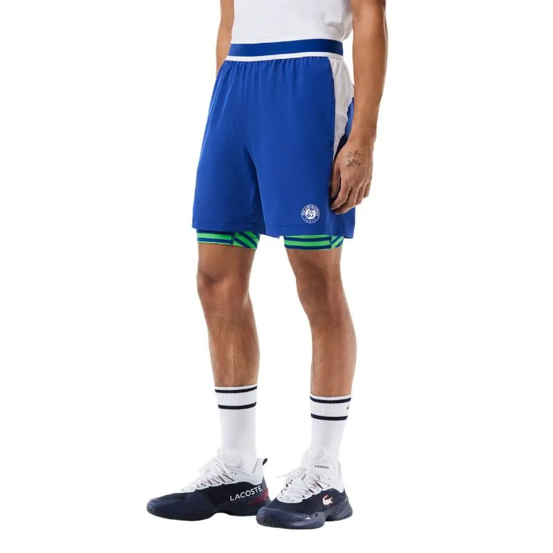 Lacoste Roland Garros Calções Azul Branco Verde