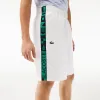 Short Lacoste Sport Listras Laterais Branco Verde