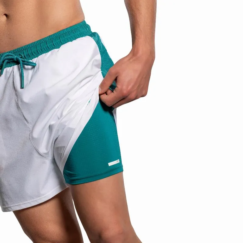 Short Nox Pro Blanco Verde Ivy