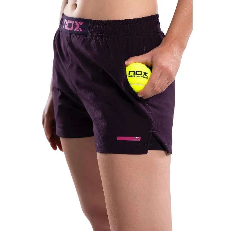 Shorts femininos Nox Pro Roxo Escuro