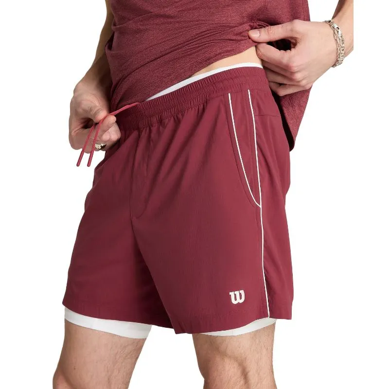 Wilson Tennis Shorts Volley 6 Vermelho Escuro