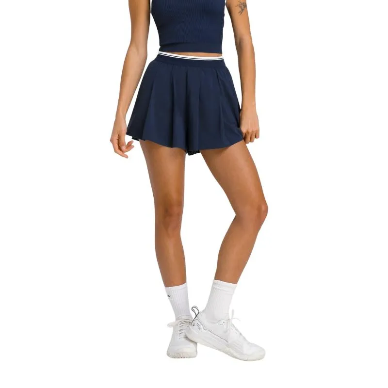 Short Wilson Velocity Plissado Azul Marino Mujer