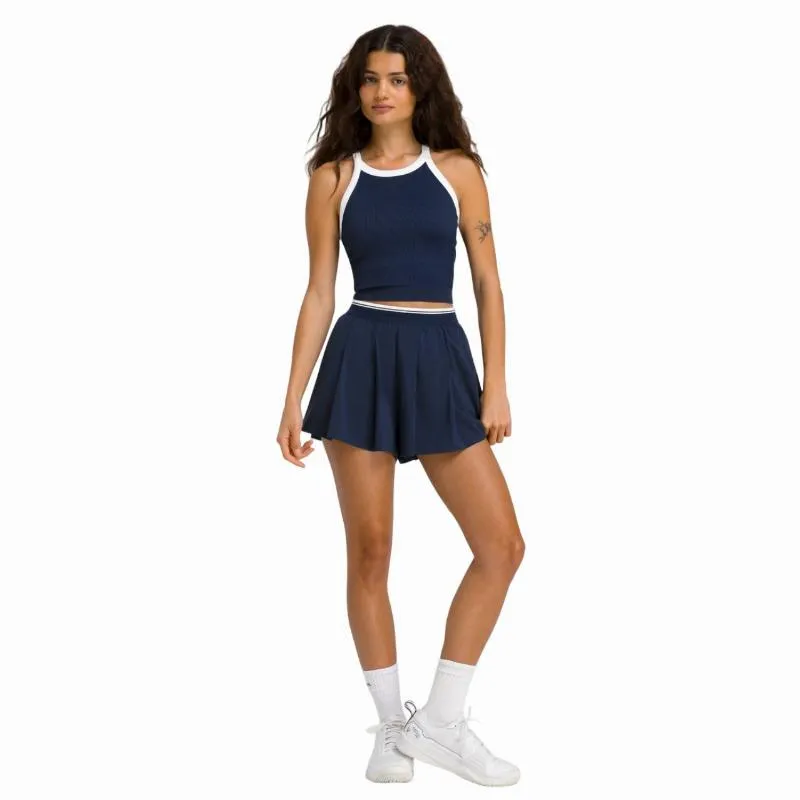 Short Wilson Velocity Plissado Azul Marino Mujer
