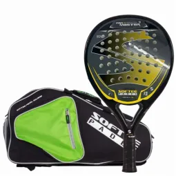 Pack Softee Pro Master Evolution Gelbes Paddel mit Padelschlägertasche