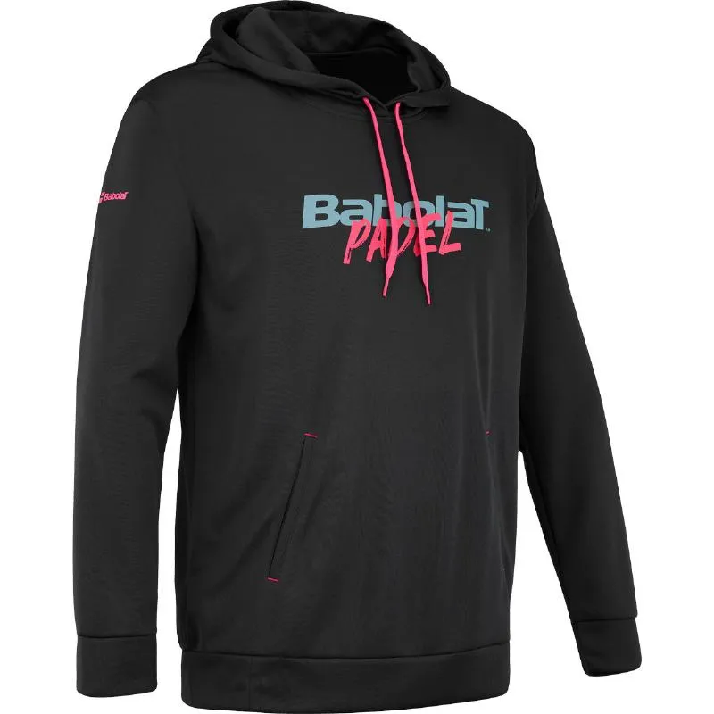 Moletom Babolat Padel Hood Preto Rosa