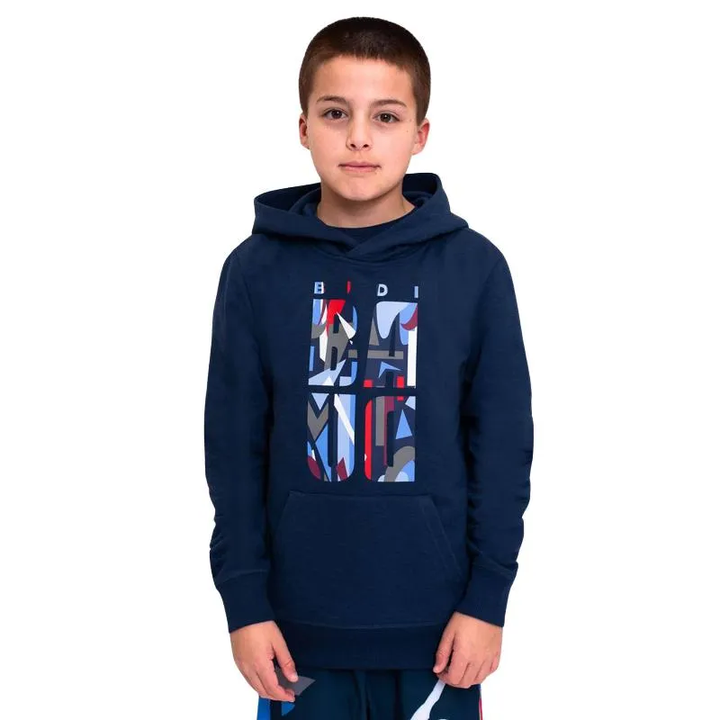 Moletom Júnior Bidi Badu New York Chill Azul Escuro Vermelho
