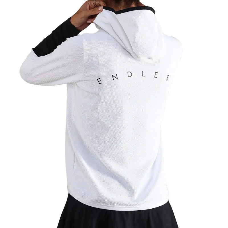 Moletom Branco Preto Endless Breath Line