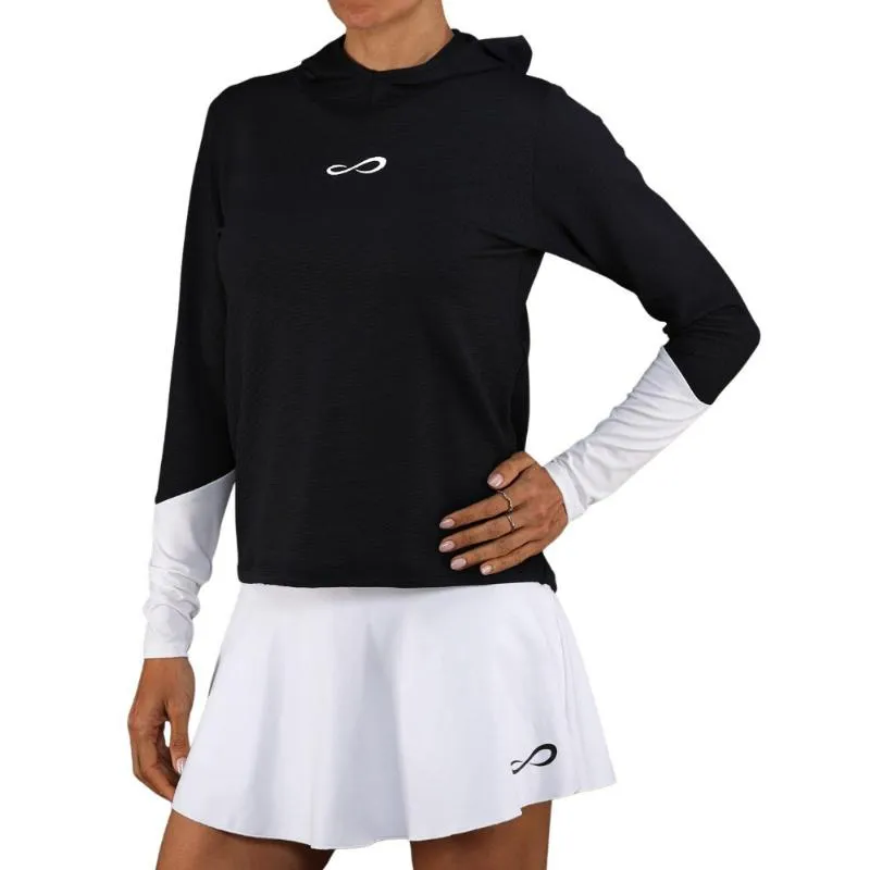 Sudadera Linha Infinita de Sopro Negro Blanco