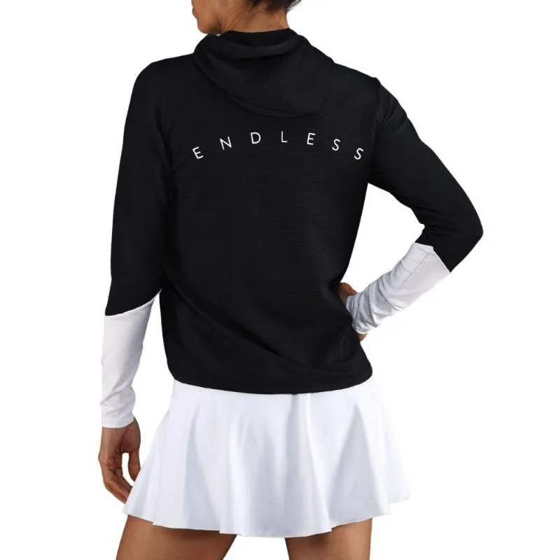 Sudadera Linha Infinita de Sopro Negro Blanco