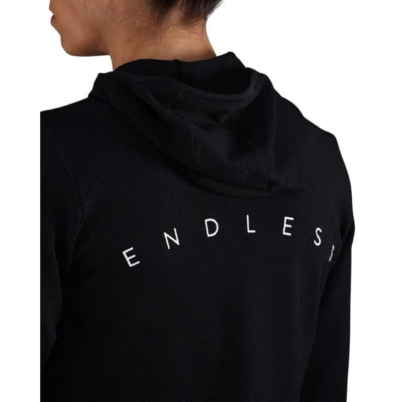 Sudadera Linha Infinita de Sopro Negro Blanco