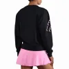 Sudadera Endless Swell Negro Rosa