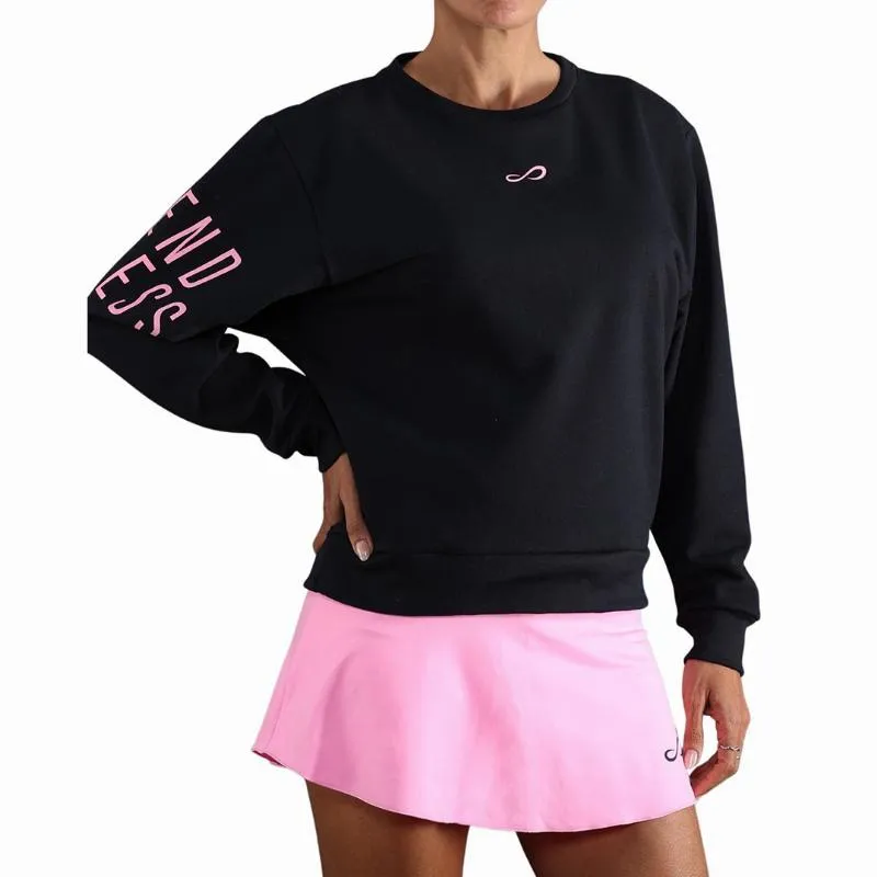 Sudadera Endless Swell Negro Rosa