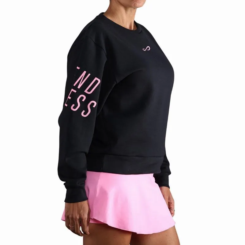 Sudadera Endless Swell Negro Rosa