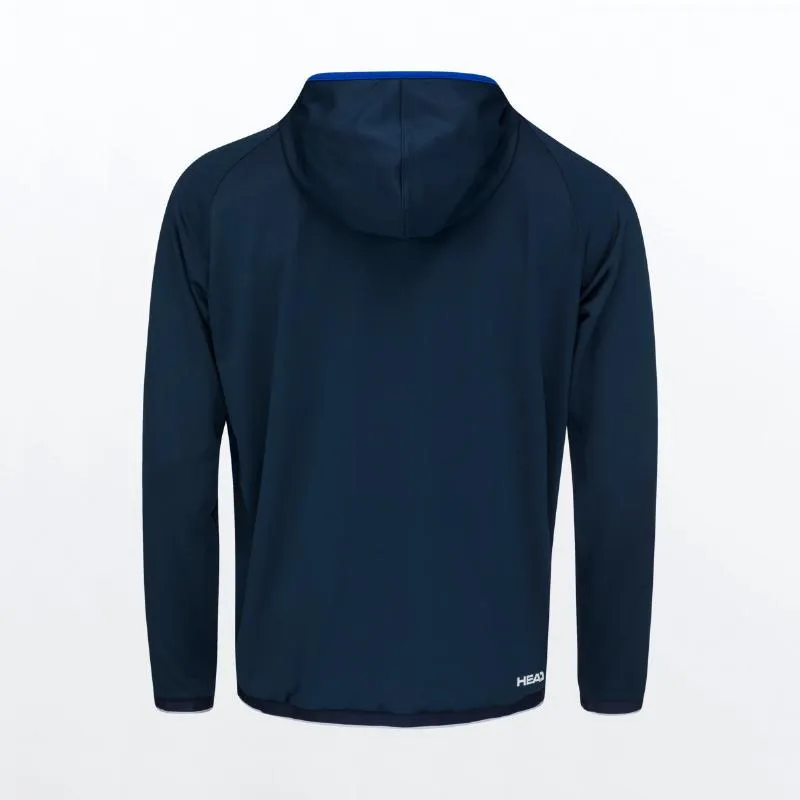 Visão de impressão de moletom azul escuro topspin head