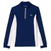 Moletom Lacoste Ultra Dry Azul Marinho Branco para Mulheres