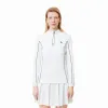 Moletom Lacoste Ultra Dry Branco Verde Feminino