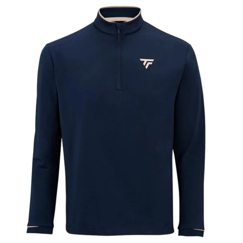Moletom Tecnifibre Termo Zip, Azul Marinho