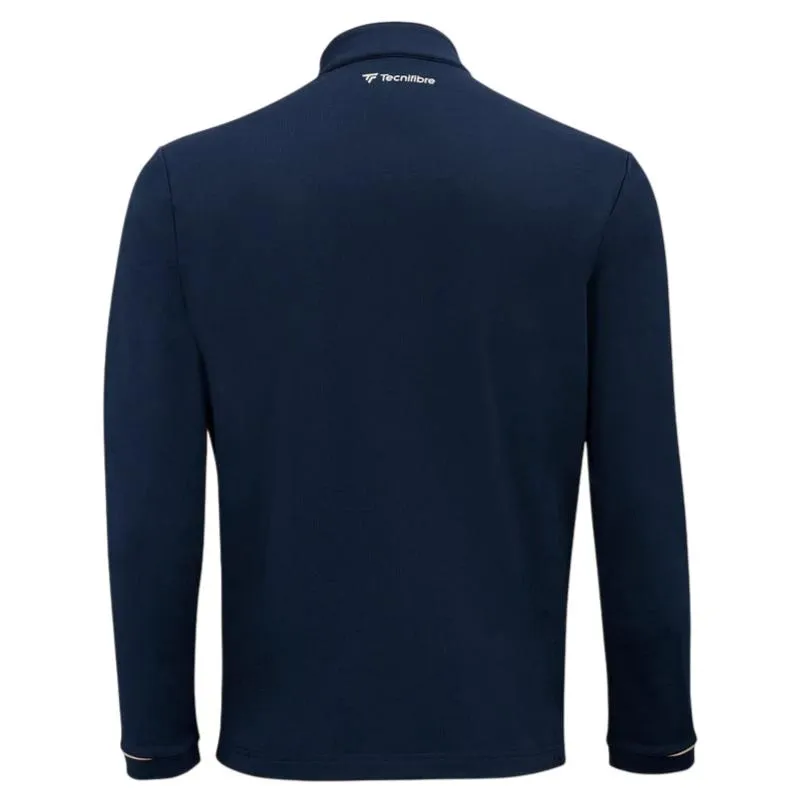 Moletom Tecnifibre Termo Zip, Azul Marinho