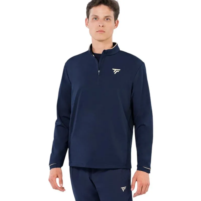 Moletom Tecnifibre Termo Zip, Azul Marinho