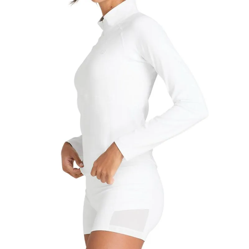 Sudadera Wilson Linha de Fundo Meio Zip Blanco Mujer