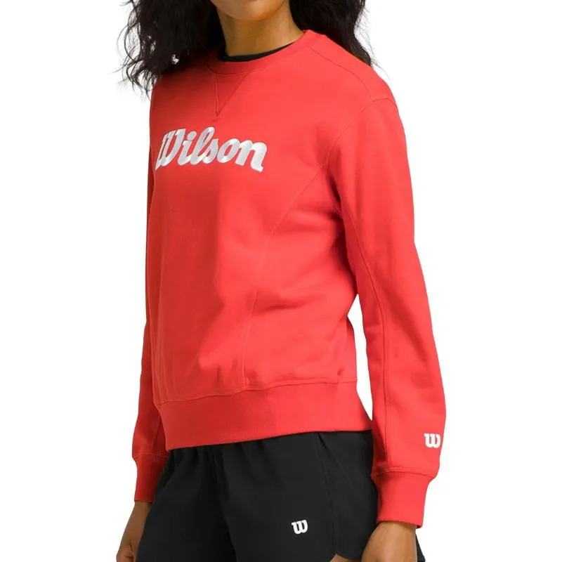 Moletom Vermelho Feminino da Wilson Team Crew