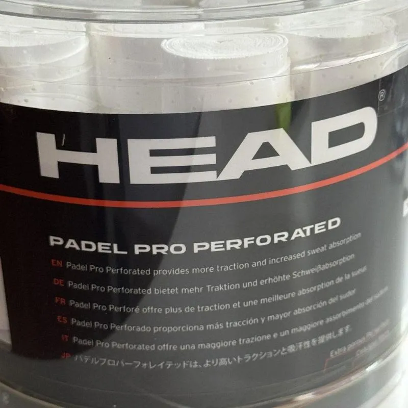 Tambor Head Padel Pro Perforado Blanco 60 Overgrips
