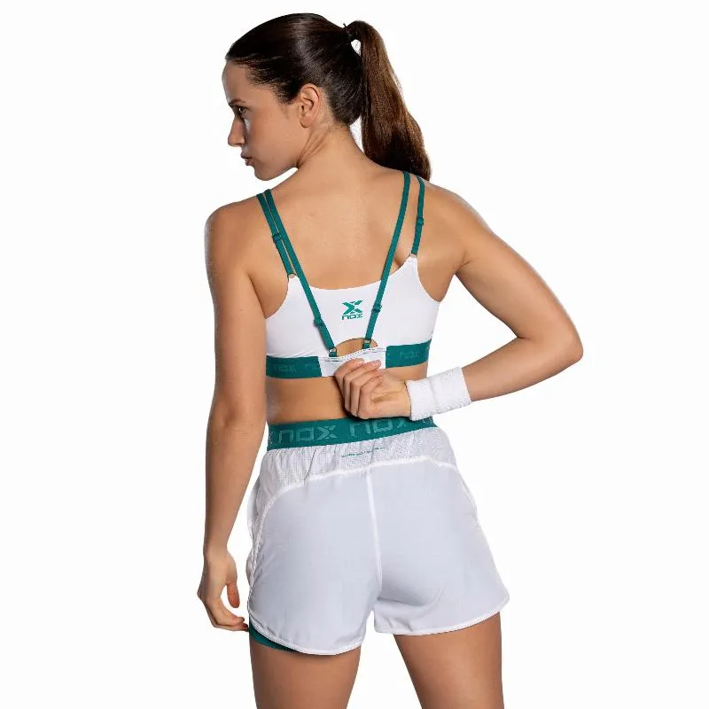 Top Nox Pro Blanco Verde Ivy Mujer