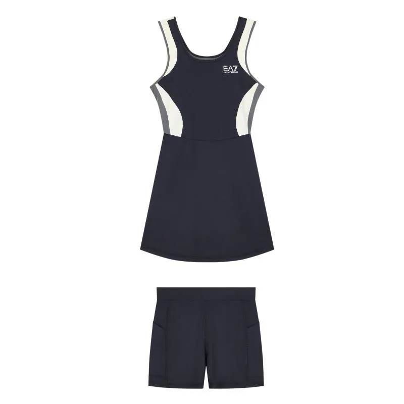 Vestido Armani EA7 Ventus 7 Tennis Pro Negro Crema
