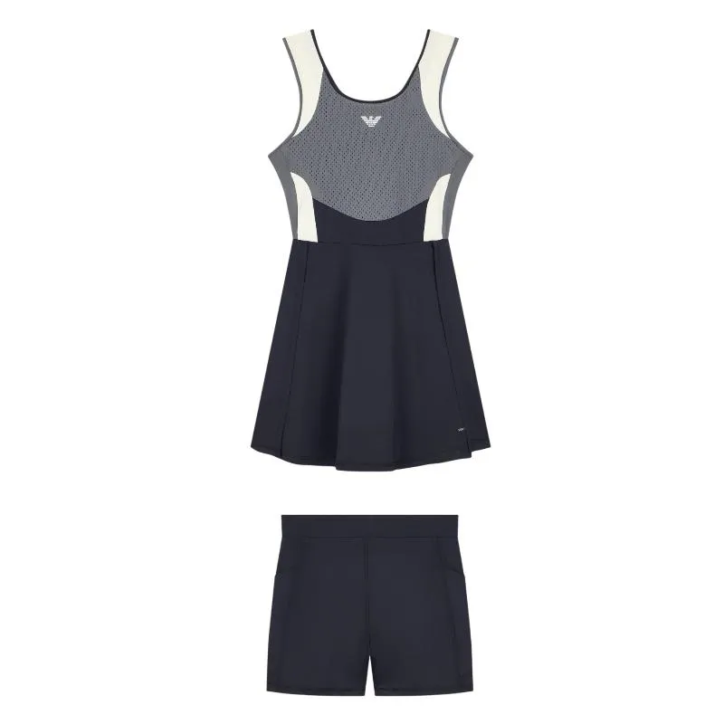 Vestido Armani EA7 Ventus 7 Tennis Pro Negro Crema