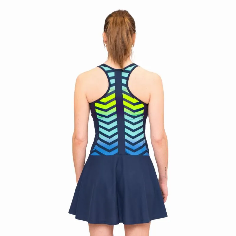 Bidi Badu Grafic Iluminação Azul Escuro Vestido Mix