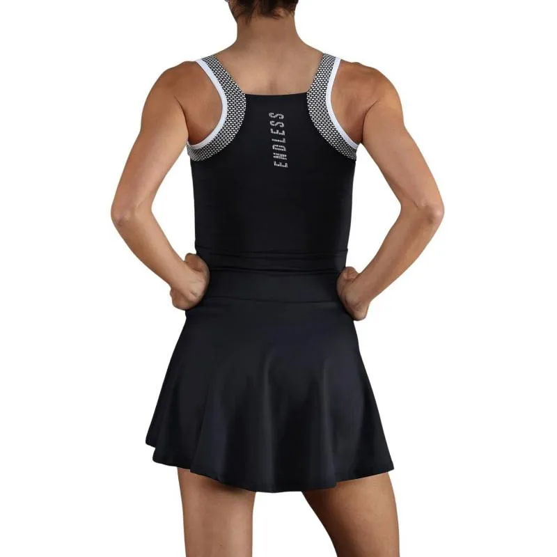 Vestido Preto-Branco Endless Orbit