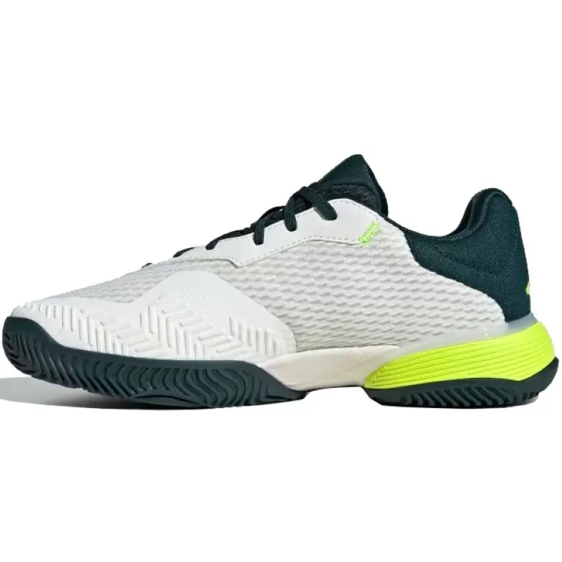 Adidas Barricade K Branco Preto Verde Júnior Tênis