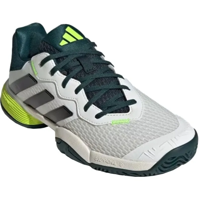 Adidas Barricade K Branco Preto Verde Júnior Tênis