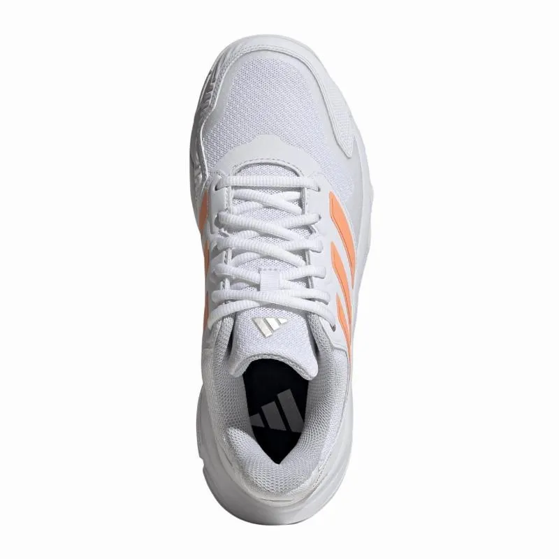 Tênis Femininos Adidas CourtJam Control 3 Branco Laranja