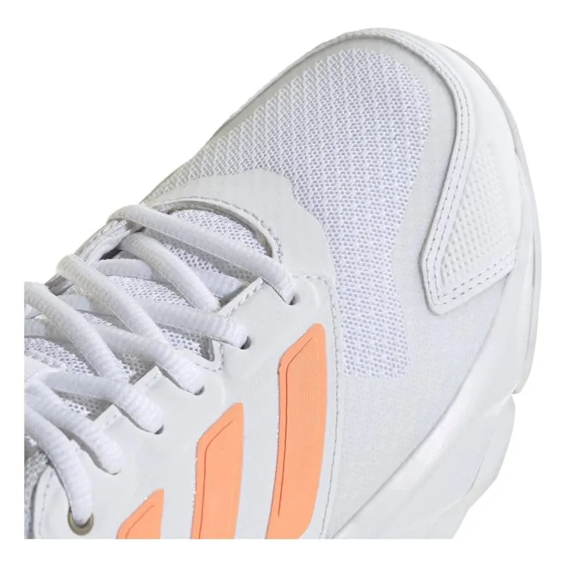 Tênis Femininos Adidas CourtJam Control 3 Branco Laranja